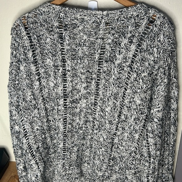 DENIM & SUPPLY RALPH LAUREN Gray and White Marled Open Knit Sweater Size XL - Picture 15 of 15